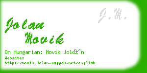 jolan movik business card